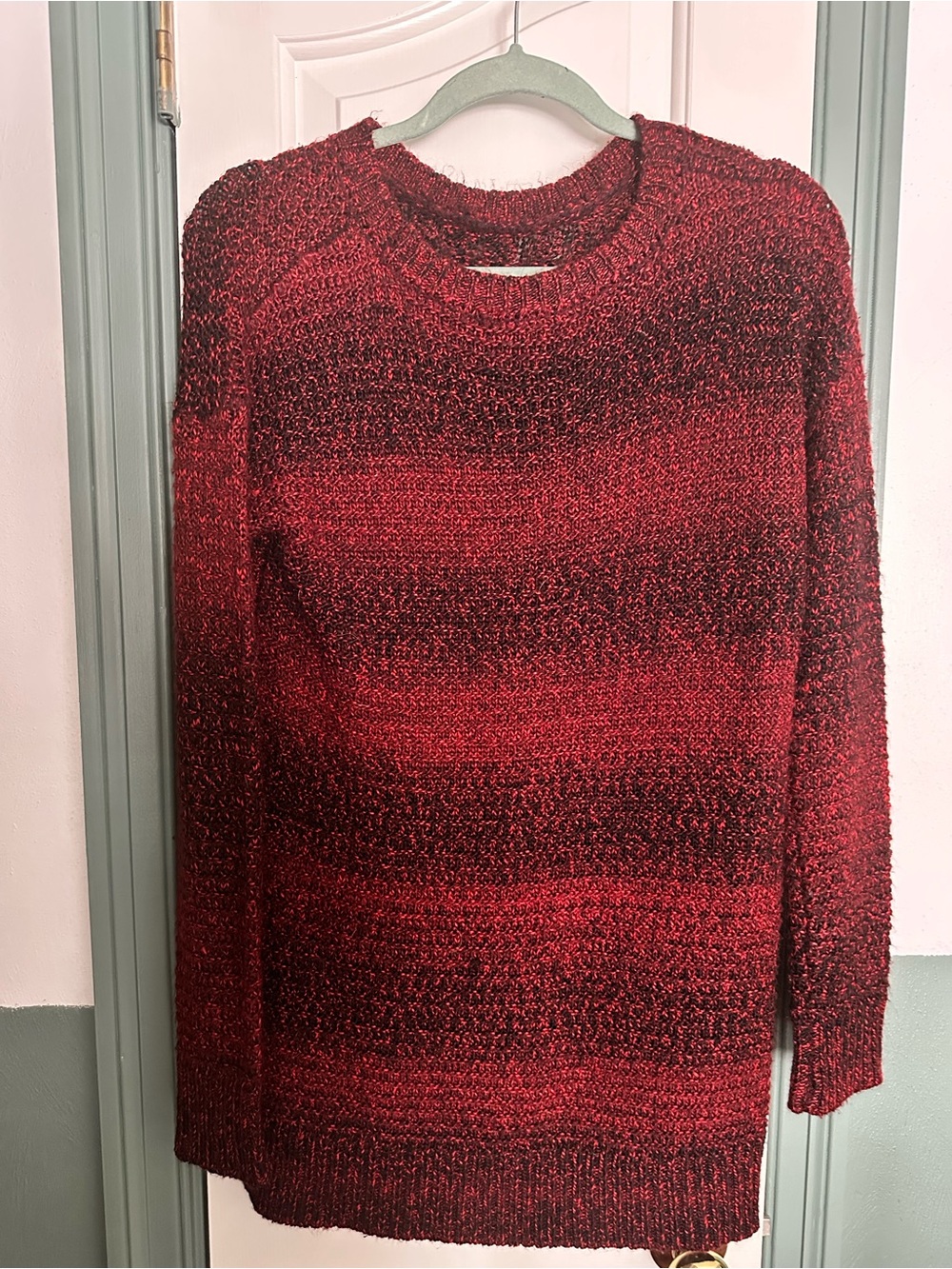 Sanctuary Cozy Red Gradient Crewneck Sweater - Women's
